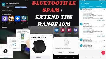 Spoof Android devices with Bluetooth LE Spam messages using #android app #nRF Connect for mobile