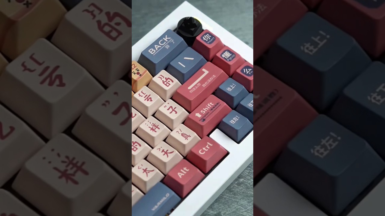 akkogear MOD008 Pearl WhiteAkko Blue on White keycaps