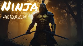 NINJUTSU: The Art of the Ninja - Greatest Warrior Quotes Ever - 20 Rules for Mastering the Shadows