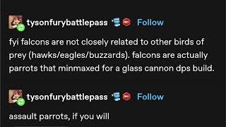 Falcons are actually parrots