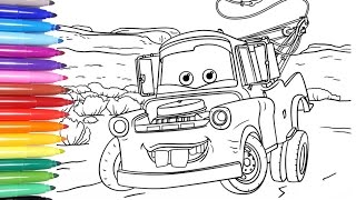 DISNEY CARS 3 Disney Cars Coloring Pages Learn Colors for Kids 1 | Tow Mater