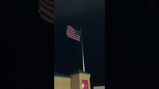 Flag blowing in the wind at night in soft rain storm. For Landon screenshot 5
