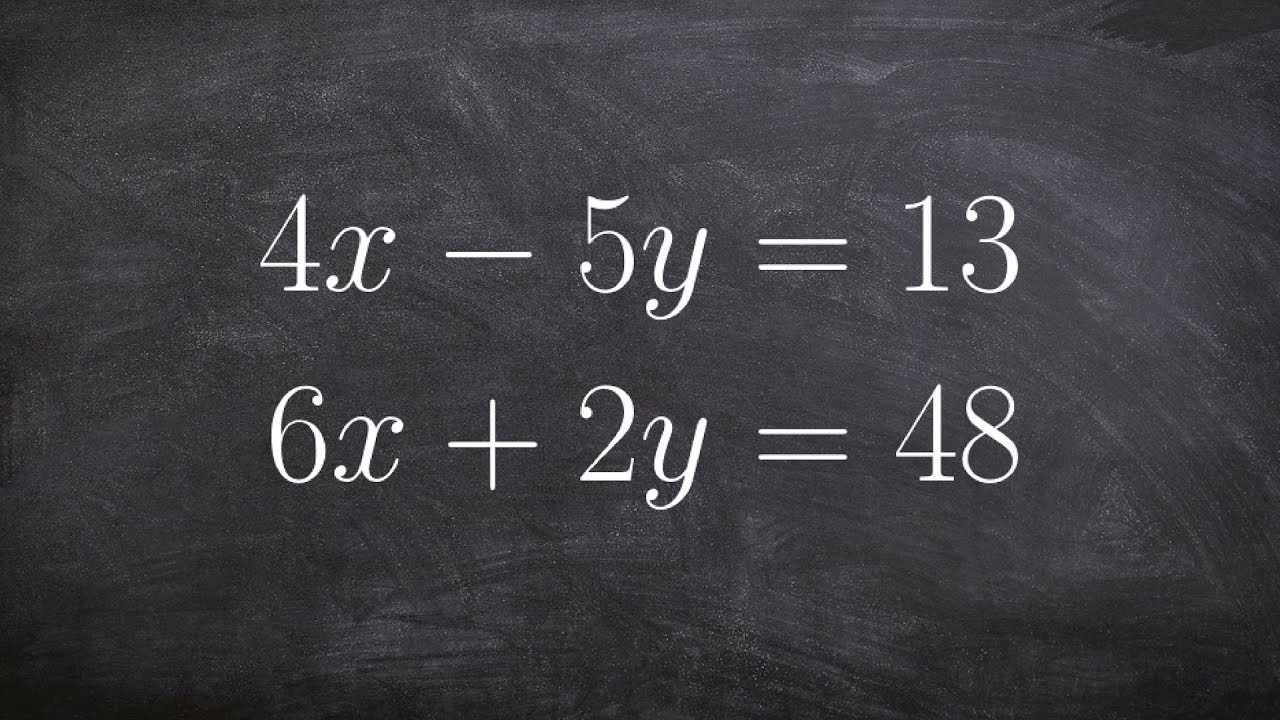 Solve a System of Linear Equations Using Elimination - YouTube