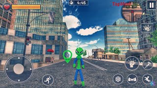 Flying Stickman Rope Hero - Missions - Android iOS Gameplay Part 1 screenshot 1