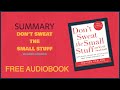 Summary of "Don’t Sweat the Small Stuff" by Richard Carlson | Free Audiobook