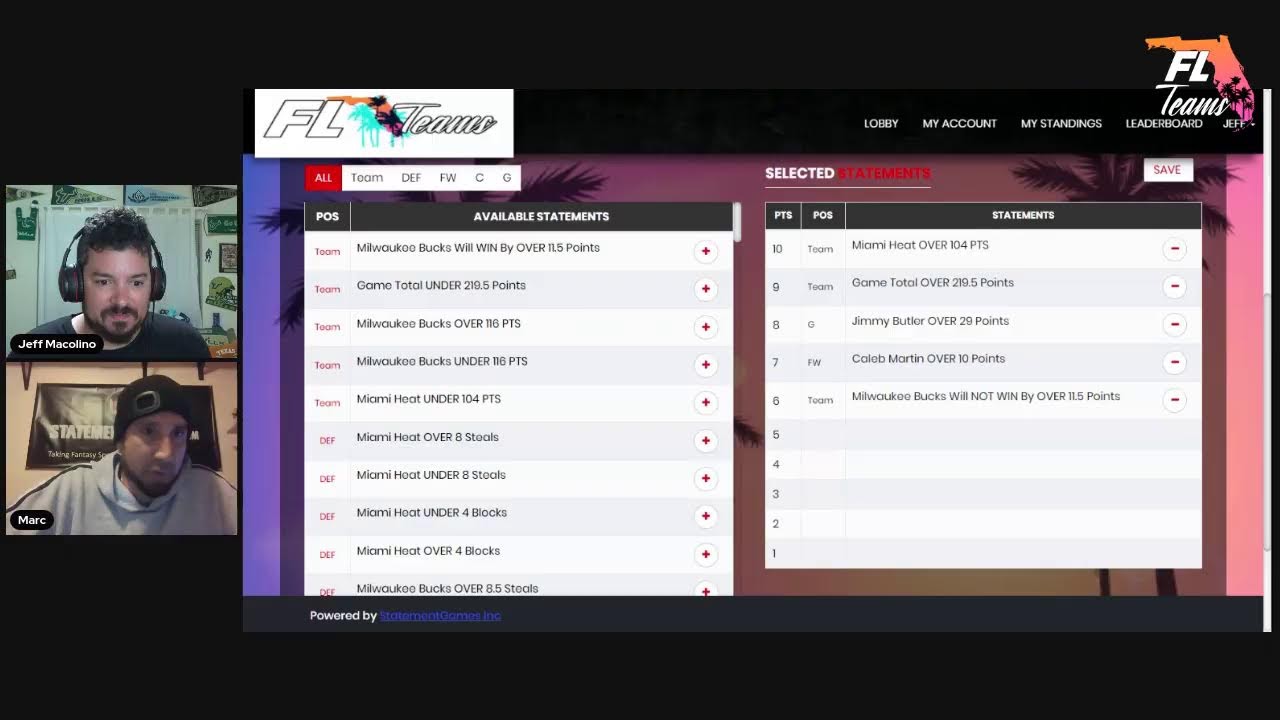 FL Teams Live - Statement Games Preview of Heat-Bucks Game 5 Predictions