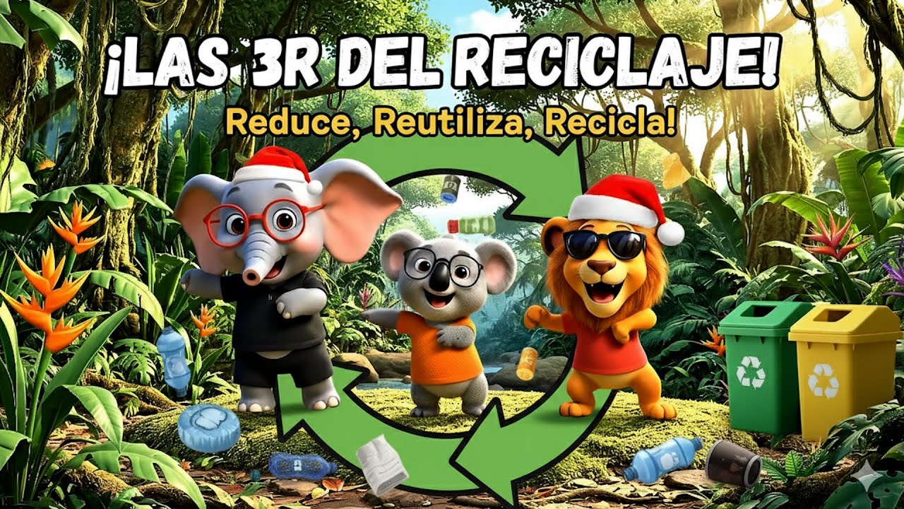 LAS 3R ♻️ Canción del Reciclaje para Niños (Reducir, Reutilizar y Reciclar)