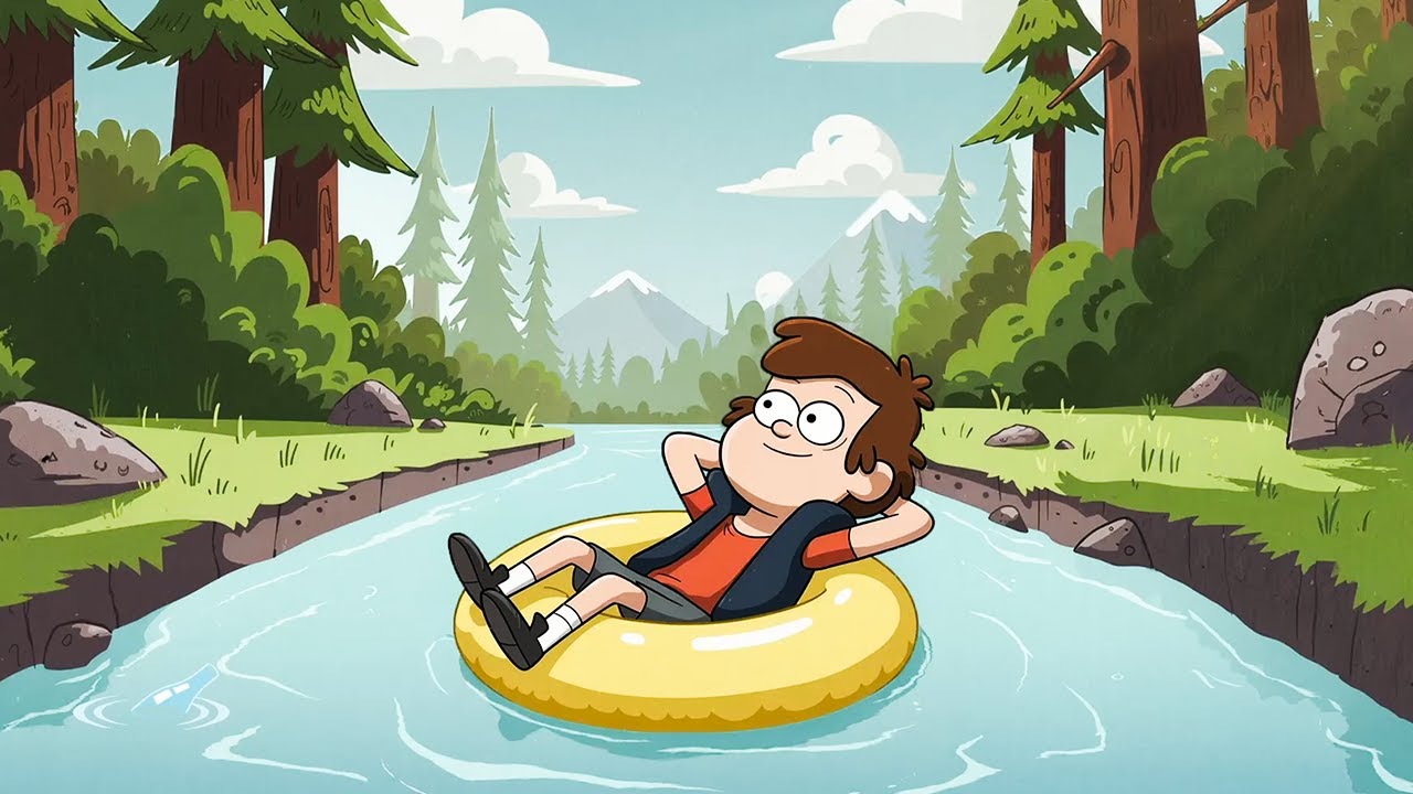 Dipper Pines River Adventure 🌊 Lofi Jazz: Sunny Waters [Warm, Peaceful]