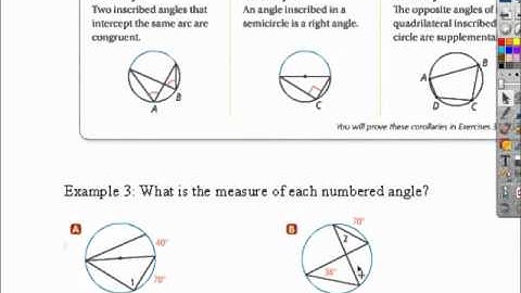 12 3 and 4   Inscribed Angles and Angles Within Circles