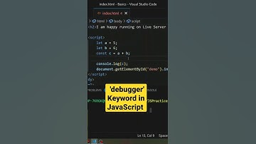 debugger Keyword in JavaScript