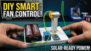 Smart mini fan || Best for school project 😎#tecinindia #fan #tp4056 #3.7volt battery 