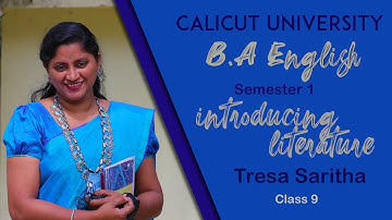 S1 | B A ENGLISH | INTRODUCING LITERATURE | MODULE 1: POETIC - CAESURA | Tresa Saritha | Class 9