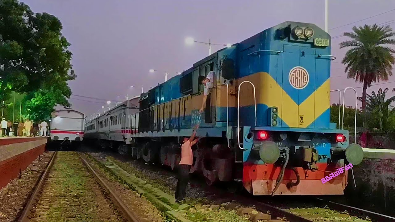 Loco Master taking PLC (Paper Line clearance) for departing Sagordari Express Train