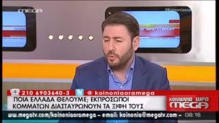 Στην εκπομπή Κοινωνία Ώρα MEGA 12.1.2015