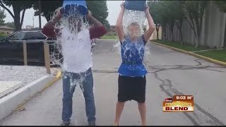 Mary Nelson and Willie Garrett do the Ice Bucket Challenge