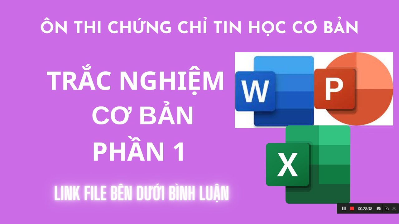 Ôn Tập Tổng Hợp Tin Học | Phần 1 | Máy Tính - Word - Excel - PowerPoint | Chứng Chỉ Tin| ĐẠT TÔ CNTP - youtube