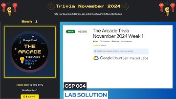 The Arcade Trivia November 2024 Week 1 Lab solution || Free Google Goodies and Swags