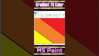 How to Fill Gradient Color in MS Paint | Microsoft Paint Design |#shorts #microsoft #paint #tutorial