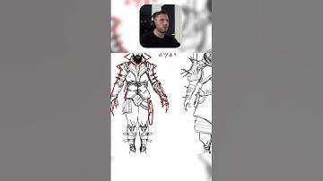 ART TIPS #3 SHAPE DESIGN AND STORY in CHARACTER DESIGN - mentorship class #shorts