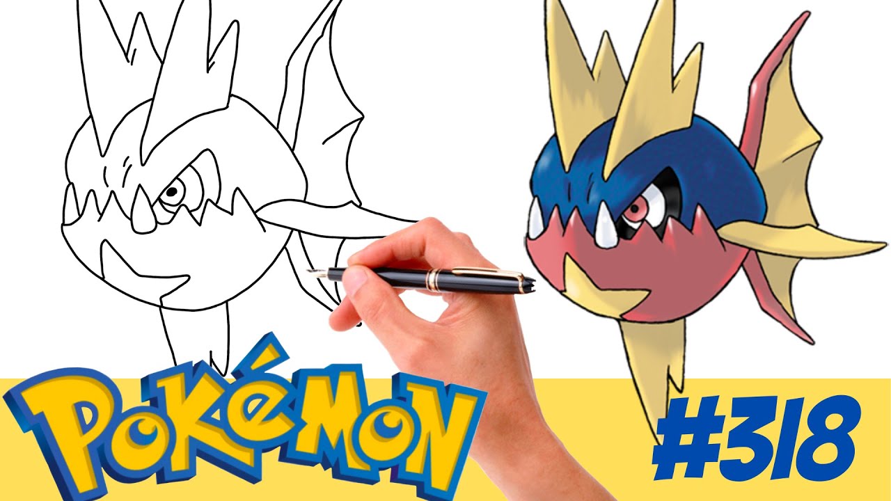 Cómo dibujar CARVANHA POKEMON 