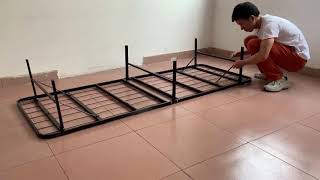 Foldable bed frame, 14