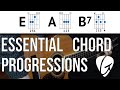 Chord Progression Practice - E A B7 - Country, The Blues and Rock 'n Roll - Easy Guitar Chords