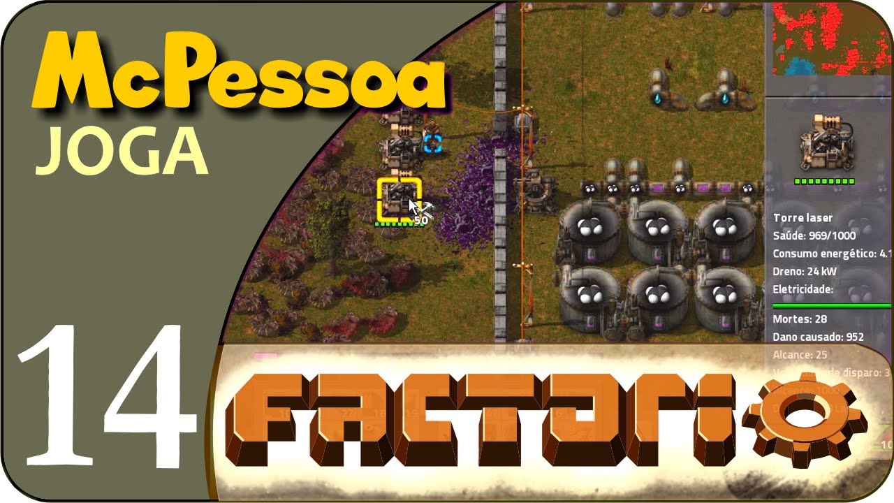 Finalmente, LASER! Pew pew! - McPessoa Joga: Factorio Ep:14 T:1 - YouTube