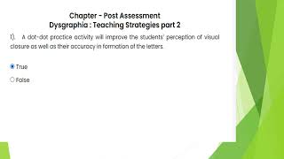 PROJECT INCLUSION MODULE 13 DYSGRAPHIA ANSWER KEY
