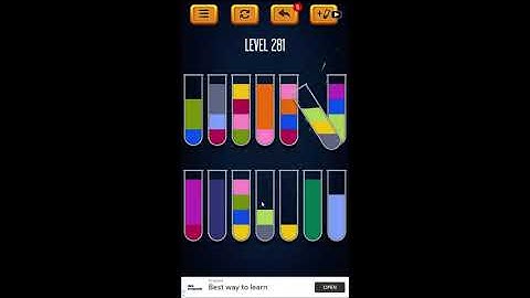 Water Sort Puzzle - Color Liquid Sorting Game Level 281 Solution