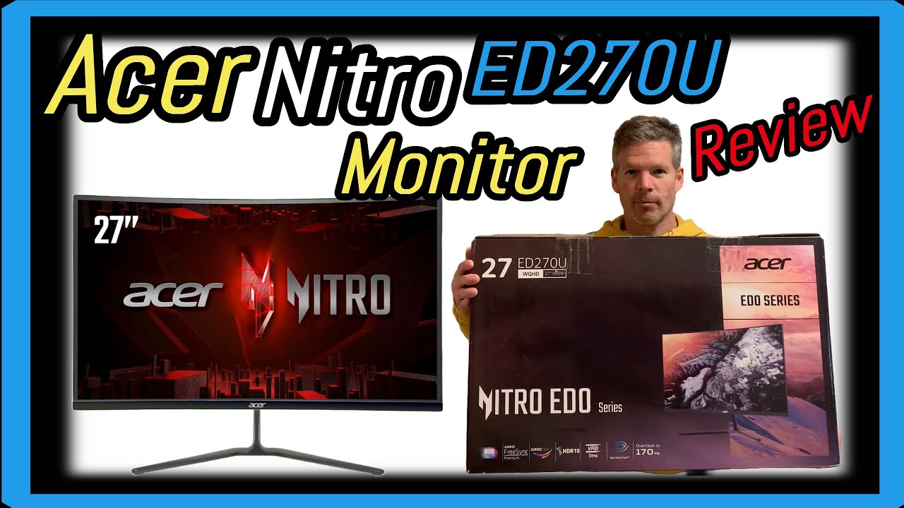 Acer Nitro ED270U Gaming Computer Monitor Review and Demo - YouTube