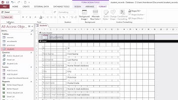 Creating Basic Forms in Access 2013