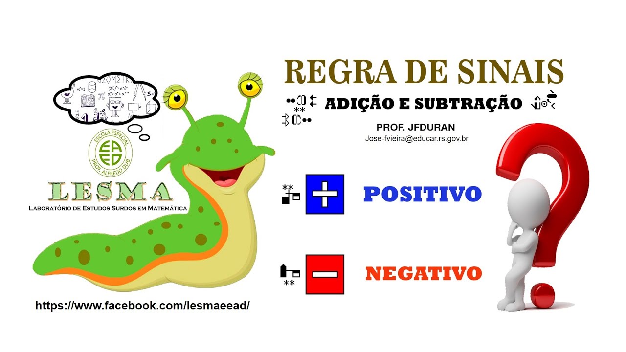 REGRA DE SINAIS #regradesinais #regradesinaismatematica #sinaismatemát