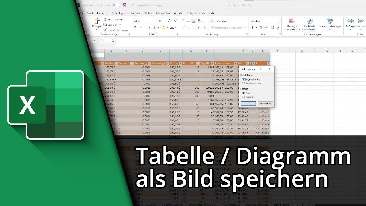  Update Excel Tabelle als Bild speichern ✅ Tutorial [Deutsch/HD]