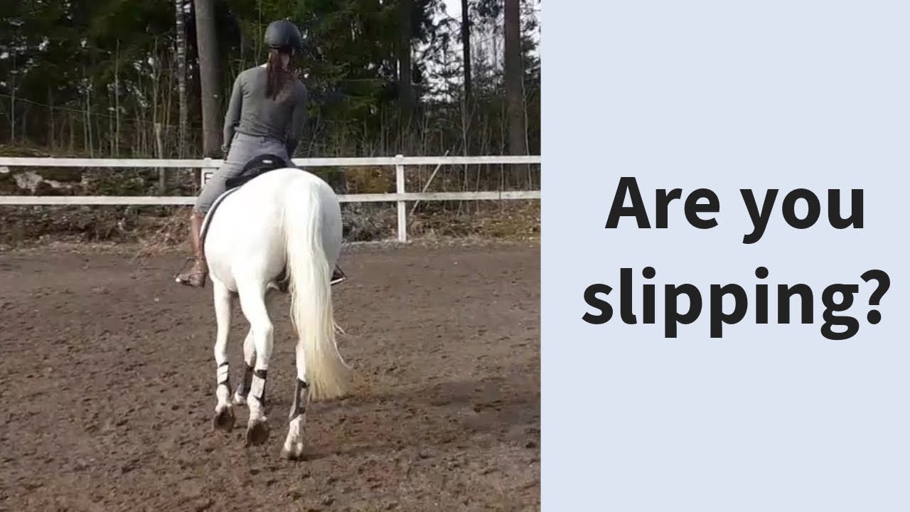 Are you slipping to the side and going crooked when riding? (2 exercises that might help!)