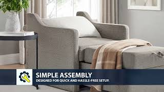 Serta Harvard Convertible Sofa with Reversible Chaise, Flax
Available at https://futonland.com/ Serta Harvard Convertible Sofa with Reversible Chaise, Flax