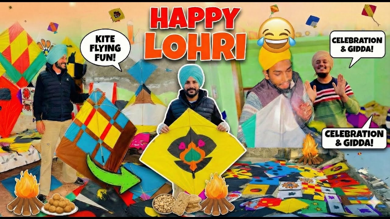 Kite Flying on Lohri 😂🪁🔥 | Full Masti & Funny Moments