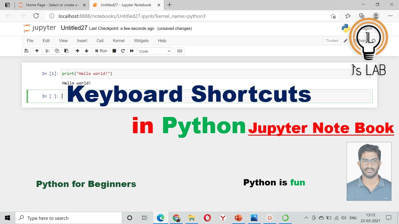 Keyboard Shortcuts In Jupyter Notebook #Important Shortcuts In Jupyter Notebook #Python