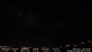 Timelapse Cam 1 - Natt til 23. august 2017