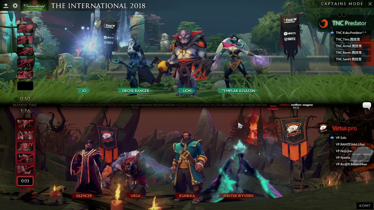 [EN] Virtus.pro vs TNC.Predator BO2 - The International 2018 Group Stage Day 2