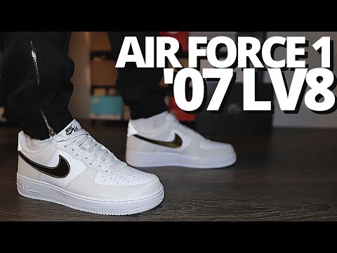 Air Force 1 LV8 Black Light Crimson On Foot Sneaker Review QuickSchopes 412  Schopes DZ4514 001 