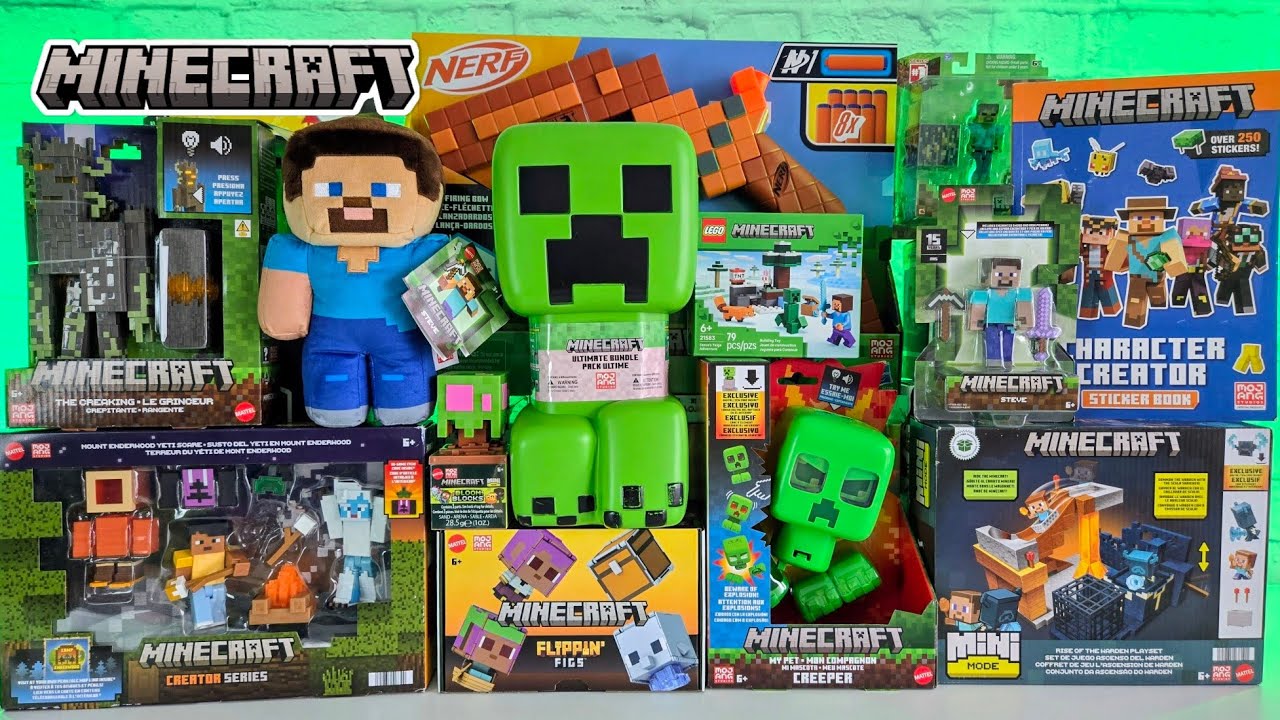 Minecraft Command Toy Unboxing Minecraft Toy Collection Review ASMR no talking - YouTube