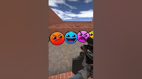 Destroy Sprunki Nextbots And Geometry Dash Emoji Chasing In Maze #shorts