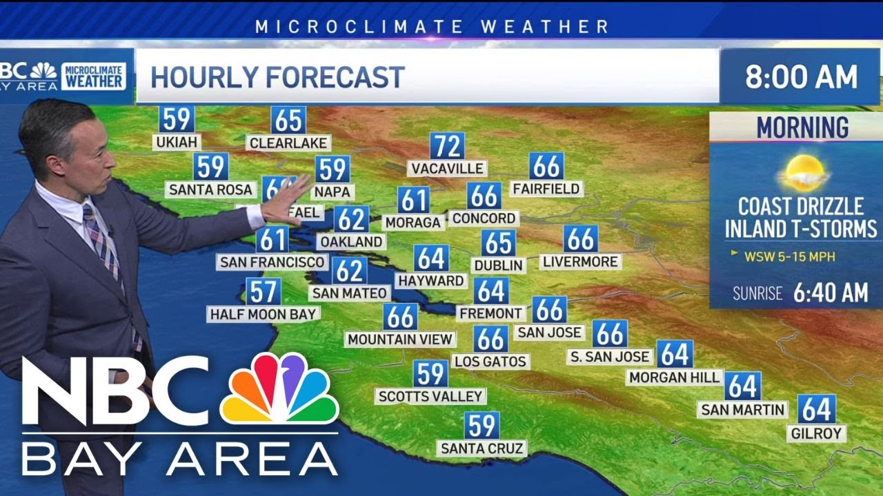 Bay Area forecast: Cooling changes ahead, watching T-storm related fire ...