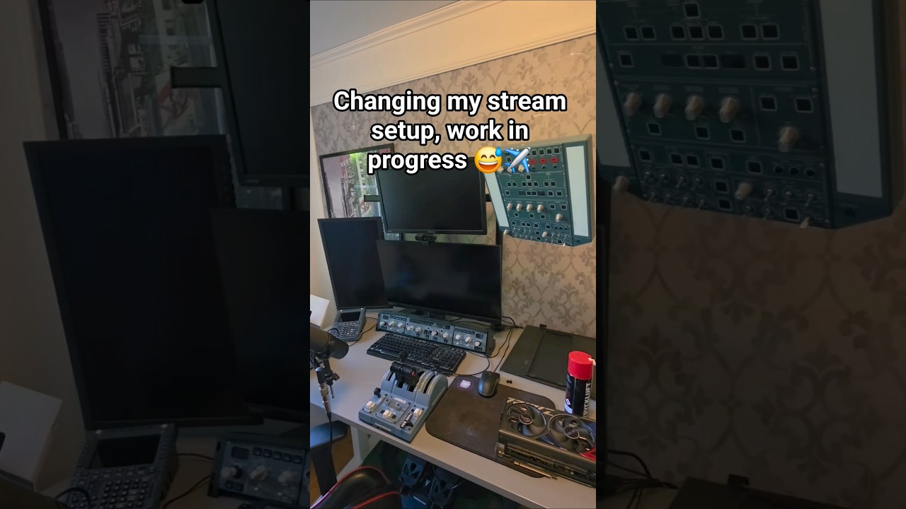 Changing my stream setup, work in progress 😅✈️ #aviation #streamer #fyp