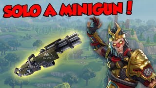 ¡GANANDO SOLO con MINIGUN!  ~ FORTNITE