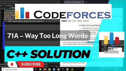 A C++ Solution to Codeforces 71A Way Too Long Words by CFNewbie