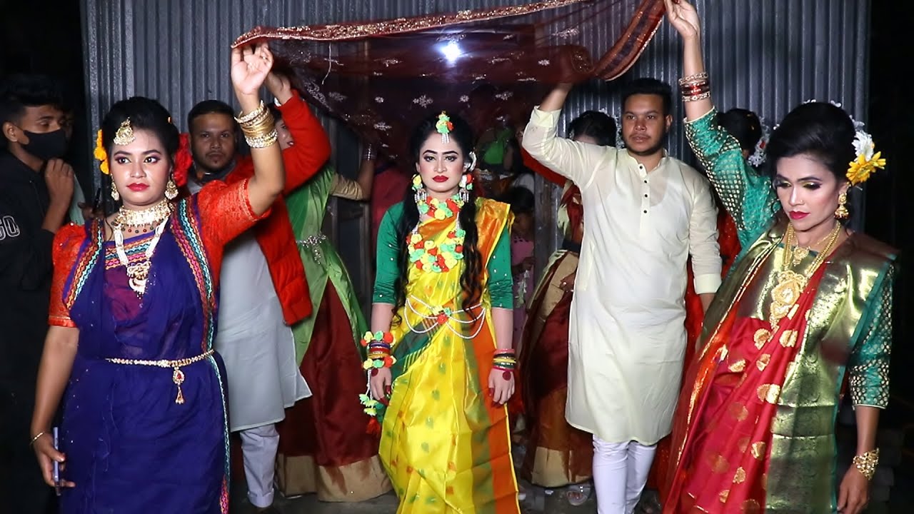 Bangladeshi Village Wedding Video || গ্রামের বিয়ে || Gaye Holud || বাংলা বিয়ের গান || Biyer Gaan..