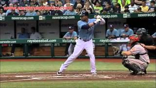 Carl Crawford Batting Slow Motion Baseball Swing - Rays LA Dodgers Home Run Video Clip