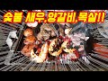 캠핑의 꽃은 숯불구이 아입니카~!!/숯불 새우,양갈비,목살!! (Country Story of City Couple EP.478)