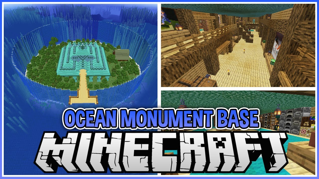 Turning A Minecraft Ocean Monument Into A Base Youtube
